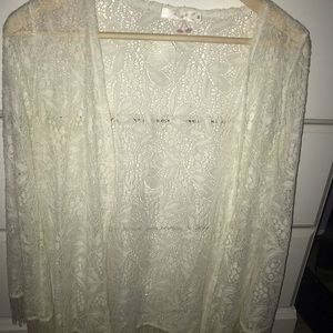 White lace kimono. Brand new.